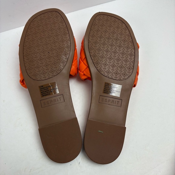 Esprit Sidney Orange Woven Slides Sandals Flats E2SID37 Womens size 8.5 New - Picture 6 of 6